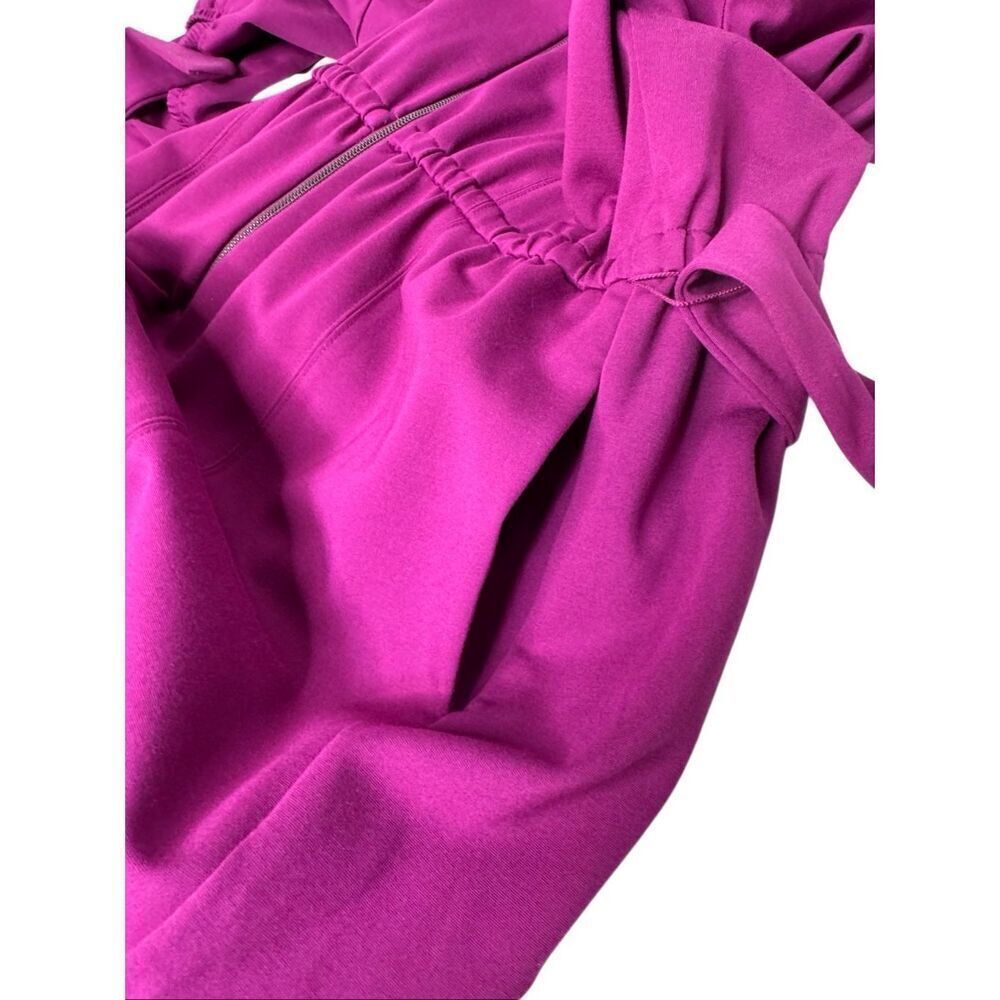 INC International purple V neck bishop sleeve jumpsuit size M - Picture 8 of 16